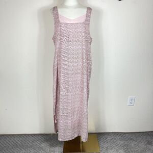Vintage Funky People Maxi Dress Womens Small Pink Floral 90s Y2K Sundress Boho